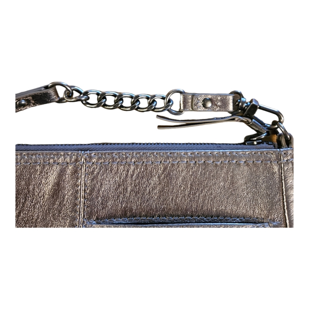 The Sak Golden Leather Shoulder Crossbody Bag with Heavy Metal Accents - Picture 4 of 9